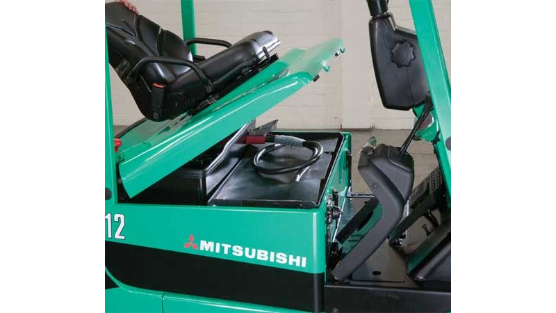 Xe nâng điện Mitsubishi 1 tấn-1,5 tấn 3 bánh